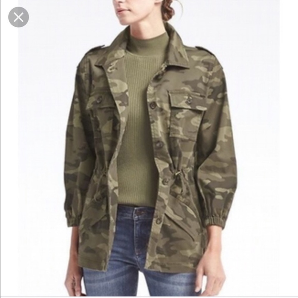 Banana Republic Green Utility Jacket Military-Inspired